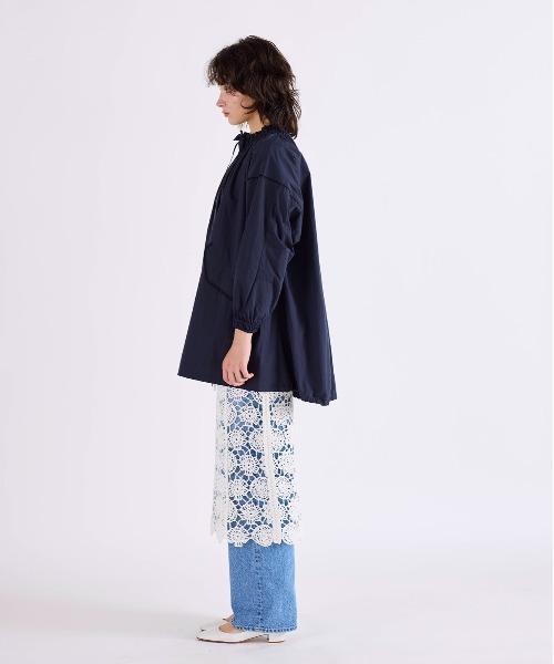 shirring gather embroidery midi-blouson（ブルゾン）｜Marilyn Moon