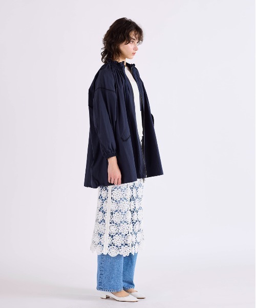 shirring gather embroidery midi-blouson（ブルゾン）｜Marilyn Moon