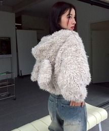 leune（ルネ）の「うさ耳ファーコート/ファーショートブルゾン（ブルゾン）」