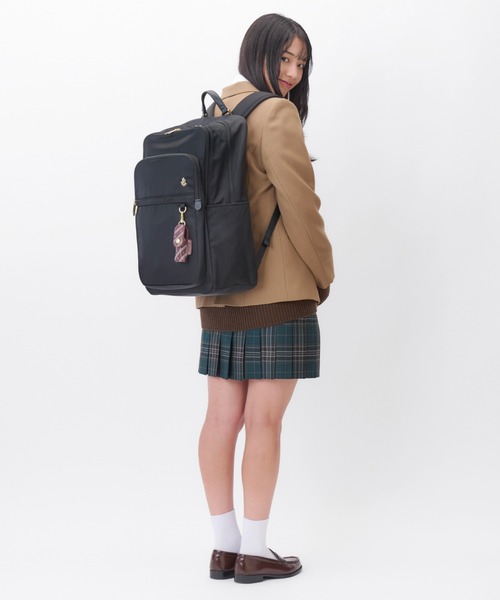 Jewelna Rose（ジュエルナローズ）の「2ルーム通学リュック B4/15.6インチPC収納 68914（バックパック/リュック・レディース・ブラウン/グレー/ブラック・FREE）」の4枚目の写真