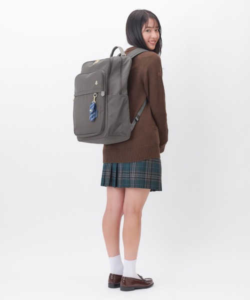 Jewelna Rose（ジュエルナローズ）の「2ルーム通学リュック B4/15.6インチPC収納 68914（バックパック/リュック・レディース・ブラウン/グレー/ブラック・FREE）」の7枚目の写真