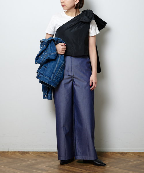 Bonum（ボナム）の「ONE SHOULDER TAFFETA ブラウス（シャツ/ブラウス・レディース・ブラック・FREE）」の18枚目の写真