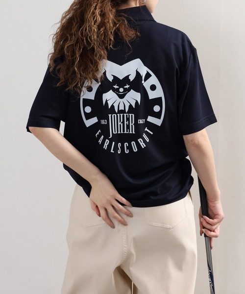 JOKER（ジョーカー）の「ＪＯＫＥＲ　ＢＩＧロゴポロシャツ　ゴルフ（ポロシャツ・メンズ・カーキ/ミックスグレー/ブラック/ホワイト/ネイビー・M/L）」の5枚目の写真