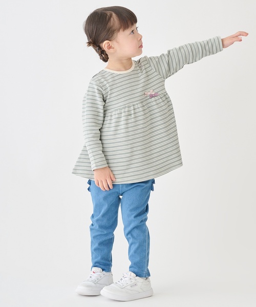 petit main(프티 마인)의 「백 프릴 레깅스(레깅스/스패츠)」｜블루