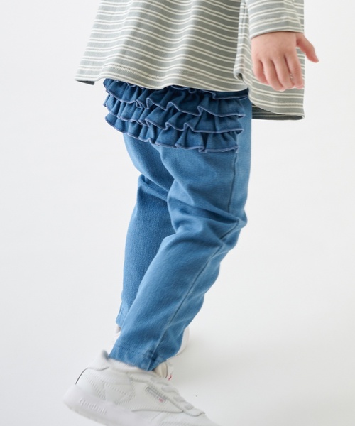 petit main（プティマイン）の「バックフリルレギンス（レギンス/スパッツ・キッズ・ブルー/ブラック/ライトピンク/カラフル・120cm/110cm/100cm/80ｃｍ/90cm）」の5枚目の写真