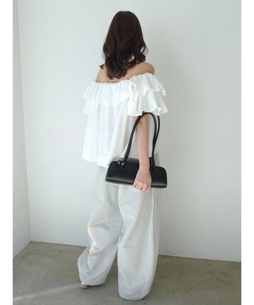 LAGUNAMOON（ラグナムーン）の「【FILA別注】エアリーナイロンバナナパンツ（その他パンツ・レディース・ベージュ/チャコールグレー・MEDIUM/SMALL）」の13枚目の写真