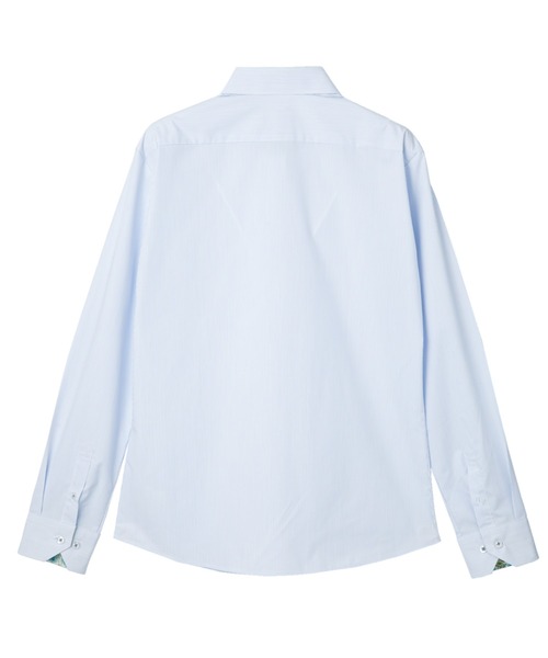 TOKYO SHIRTS(トウキョウシャツ)の「【透け防止】 形態安定ノーアイロン ワイド 長袖ビジネスワイシャツ(ビジネスシャツ・レディース・サックスブルー・L/S/M/LL/XL)」の2枚目の写真