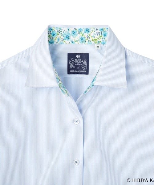 TOKYO SHIRTS(トウキョウシャツ)の「【透け防止】 形態安定ノーアイロン ワイド 長袖ビジネスワイシャツ(ビジネスシャツ・レディース・サックスブルー・L/S/M/LL/XL)」の3枚目の写真