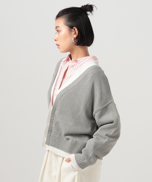 BAYFLOW（ベイフロー）の「フェイクレイヤードニットカーディガン（カーディガン/ボレロ・レディース・グレー/ネイビー/ベージュ・FREE）」の16枚目の写真