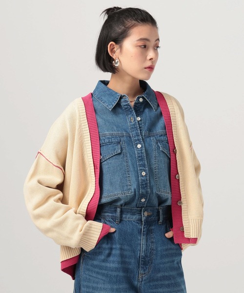 BAYFLOW（ベイフロー）の「フェイクレイヤードニットカーディガン（カーディガン/ボレロ・レディース・グレー/ネイビー/ベージュ・FREE）」の21枚目の写真