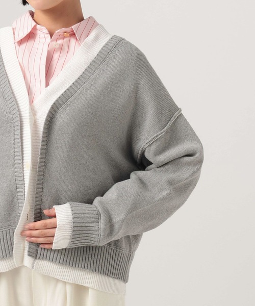 BAYFLOW（ベイフロー）の「フェイクレイヤードニットカーディガン（カーディガン/ボレロ・レディース・グレー/ネイビー/ベージュ・FREE）」の6枚目の写真