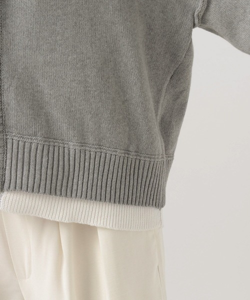 BAYFLOW（ベイフロー）の「フェイクレイヤードニットカーディガン（カーディガン/ボレロ・レディース・グレー/ネイビー/ベージュ・FREE）」の7枚目の写真