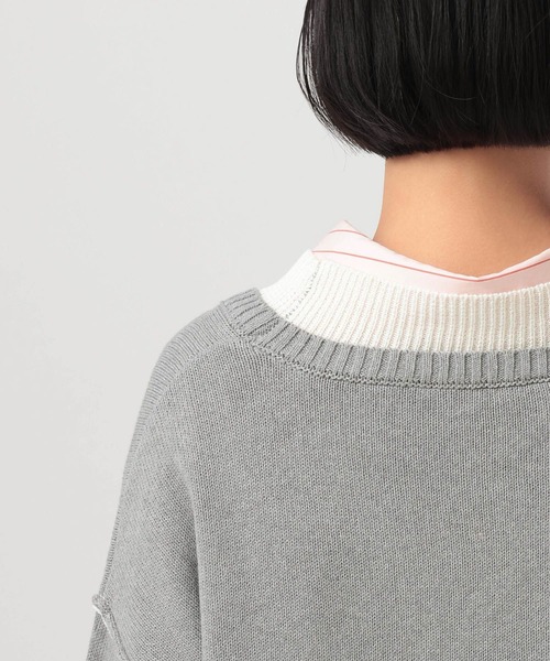 BAYFLOW（ベイフロー）の「フェイクレイヤードニットカーディガン（カーディガン/ボレロ・レディース・グレー/ネイビー/ベージュ・FREE）」の8枚目の写真