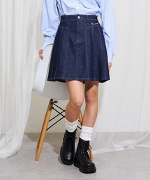 pom ponette junior（ポンポネットジュニア）の「【130cmあり】デニムスカート(インナーパンツつき）（スカート）」
