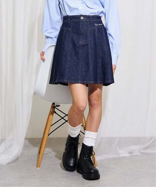 デニムスカート(インナーパンツつき）（スカート）｜pom ponette