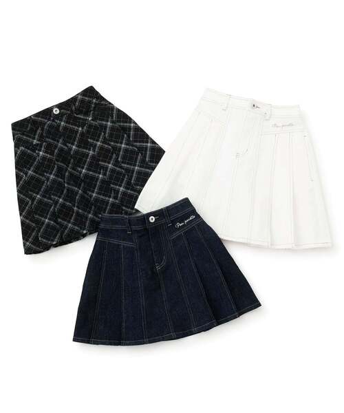 pom ponette junior(ポンポネットジュニア)の「デニムスカート(インナーパンツ付き)(スカート・キッズ・ブラック/ホワイト/ネイビー/ブルー・LL/L/M/S/SS)」の16枚目の写真