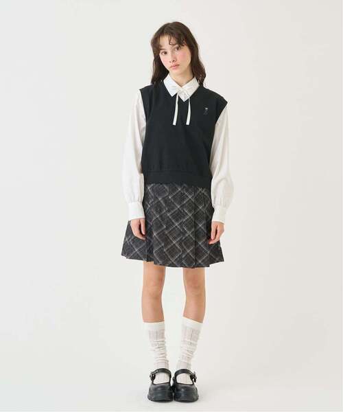 pom ponette junior(ポンポネットジュニア)の「デニムスカート(インナーパンツ付き)(スカート・キッズ・ブラック/ホワイト/ネイビー/ブルー・LL/L/M/S/SS)」の9枚目の写真