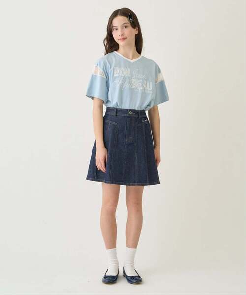 pom ponette junior(ポンポネットジュニア)の「デニムスカート(インナーパンツ付き)(スカート・キッズ・ブラック/ホワイト/ネイビー/ブルー・LL/L/M/S/SS)」の9枚目の写真