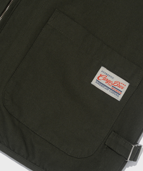 モダンワークライトベスト（カーキ）