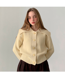 Bold Burton Big Collar Knit Cardigan (3colors)