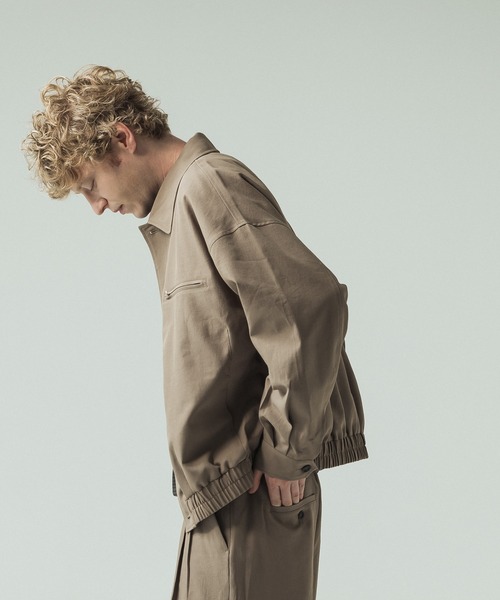 SLICK（スリック）の「【SLICK/スリック】Tech Twill Short Blouson/テックツイルショートブルゾン（ブルゾン・メンズ・グレー/ブラック/ベージュ・1/2/3）」の4枚目の写真