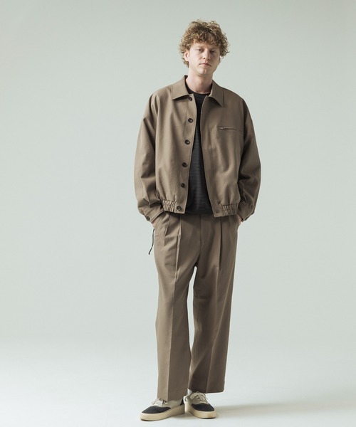 SLICK（スリック）の「【SLICK/スリック】Tech Twill Short Blouson/テックツイルショートブルゾン（ブルゾン・メンズ・グレー/ブラック/ベージュ・1/2/3）」の5枚目の写真