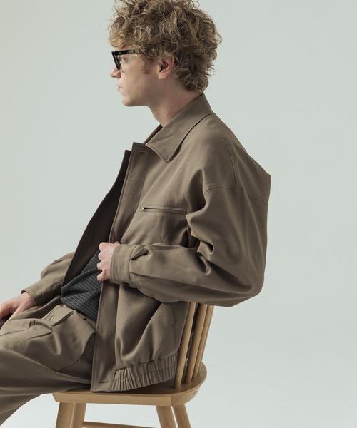 SLICK（スリック）の「【SLICK/スリック】Tech Twill Short Blouson/テックツイルショートブルゾン（ブルゾン・メンズ・グレー/ブラック/ベージュ・1/2/3）」の12枚目の写真