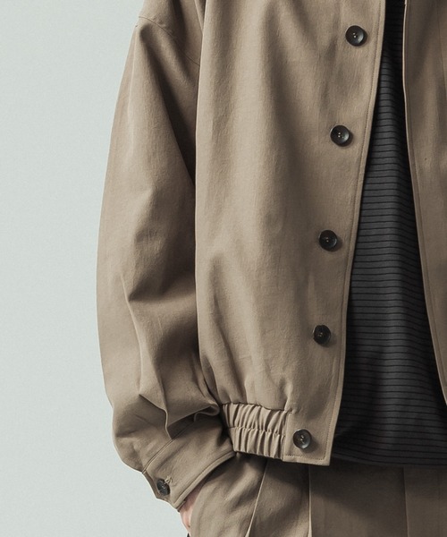 SLICK（スリック）の「【SLICK/スリック】Tech Twill Short Blouson/テックツイルショートブルゾン（ブルゾン・メンズ・グレー/ブラック/ベージュ・1/2/3）」の14枚目の写真