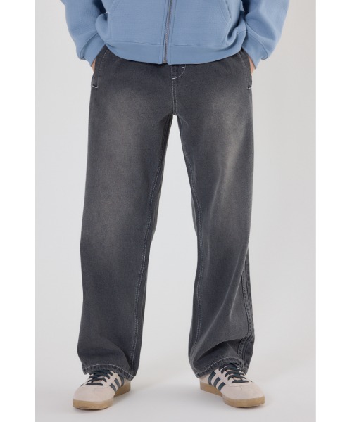 RODEO CROWNS WIDE BOWL（ロデオクラウンズワイドボウル）の「デニムトラックパンツ（デニムパンツ・メンズ・ブラック/アイボリー/ライトブルー・MEDIUM/LARGE）」の13枚目の写真