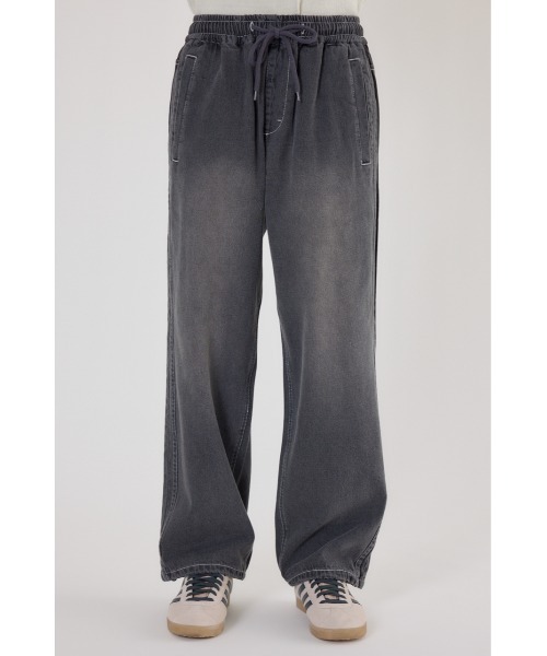 RODEO CROWNS WIDE BOWL（ロデオクラウンズワイドボウル）の「デニムトラックパンツ（デニムパンツ・メンズ・ブラック/アイボリー/ライトブルー・MEDIUM/LARGE）」の18枚目の写真