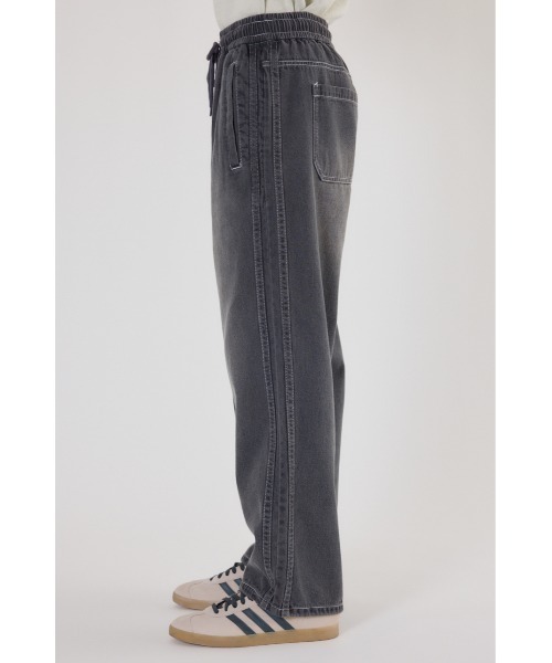 RODEO CROWNS WIDE BOWL（ロデオクラウンズワイドボウル）の「デニムトラックパンツ（デニムパンツ・メンズ・ブラック/アイボリー/ライトブルー・MEDIUM/LARGE）」の19枚目の写真