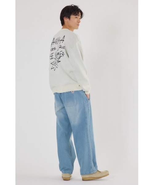 RODEO CROWNS WIDE BOWL（ロデオクラウンズワイドボウル）の「デニムトラックパンツ（デニムパンツ・メンズ・ブラック/アイボリー/ライトブルー・MEDIUM/LARGE）」の12枚目の写真