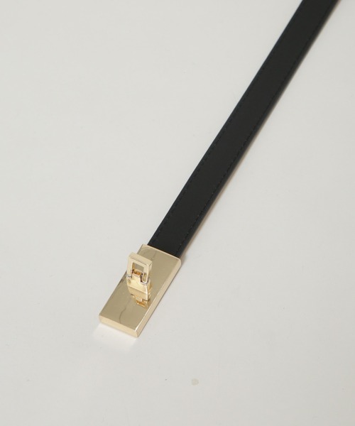 NANO universe（ナノユニバース）の「ターンロックレザーベルト（ベルト・レディース・ブラック/ベージュ・FREE）」の6枚目の写真