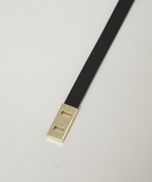 NANO universe（ナノユニバース）の「ターンロックレザーベルト（ベルト・レディース・ブラック/ベージュ・FREE）」の9枚目の写真