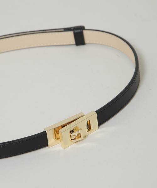 NANO universe（ナノユニバース）の「ターンロックレザーベルト（ベルト・レディース・ブラック/ベージュ・FREE）」の11枚目の写真