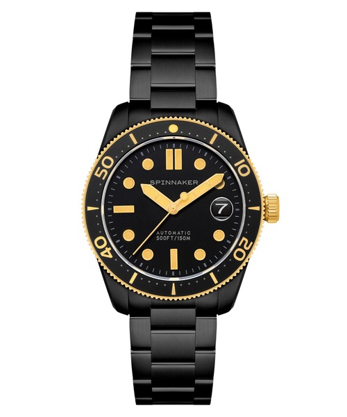 SPINNAKER（スピニカー）の「SPINNAKER/スピニカー CROFT-MID BLACK＆GOLD COLLECTION 腕時計 SPN-SP510033 メンズ（アナログ腕時計・メンズ・ブラック・FREE）」の2枚目の写真