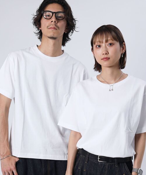 FFEIN(フェイン)の「【8色展開/2枚セット】リブ幅で選ぶ2スタイルパック短丈TEE 綿100%コーマ糸(Tシャツ/カットソー・メンズ・ブラック/アッシュグレー/レモンイエロー/ダークグリーン/ネイビー/ロイヤルブルー/ホワイト/レッド・SMALL/MEDIUM/LARGE)」の1枚目の写真