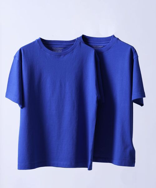 FFEIN(フェイン)の「【8色展開/2枚セット】リブ幅で選ぶ2スタイルパック短丈TEE 綿100%コーマ糸(Tシャツ/カットソー・メンズ・ブラック/アッシュグレー/レモンイエロー/ダークグリーン/ネイビー/ロイヤルブルー/ホワイト/レッド・SMALL/MEDIUM/LARGE)」の6枚目の写真