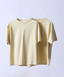 【8色展開/2枚セット】リブ幅で選ぶ2スタイルパック短丈TEE　綿100％コーマ糸