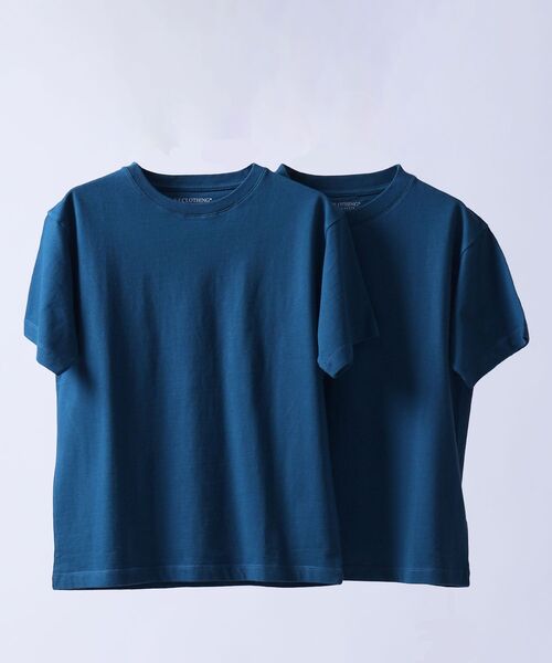 FFEIN(フェイン)の「【8色展開/2枚セット】リブ幅で選ぶ2スタイルパック短丈TEE 綿100%コーマ糸(Tシャツ/カットソー・メンズ・ブラック/アッシュグレー/レモンイエロー/ダークグリーン/ネイビー/ロイヤルブルー/ホワイト/レッド・SMALL/MEDIUM/LARGE)」の4枚目の写真