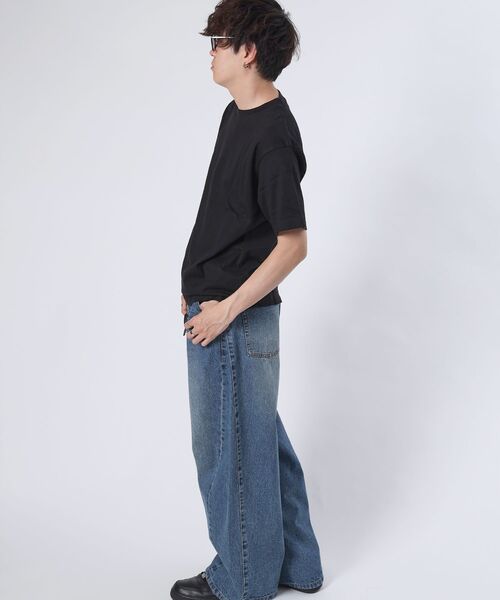 FFEIN(フェイン)の「【8色展開/2枚セット】リブ幅で選ぶ2スタイルパック短丈TEE 綿100%コーマ糸(Tシャツ/カットソー・メンズ・ブラック/アッシュグレー/レモンイエロー/ダークグリーン/ネイビー/ロイヤルブルー/ホワイト/レッド・SMALL/MEDIUM/LARGE)」の15枚目の写真