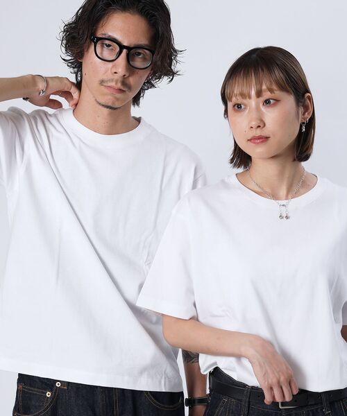FFEIN(フェイン)の「【8色展開/2枚セット】リブ幅で選ぶ2スタイルパック短丈TEE 綿100%コーマ糸(Tシャツ/カットソー・メンズ・ブラック/アッシュグレー/レモンイエロー/ダークグリーン/ネイビー/ロイヤルブルー/ホワイト/レッド・SMALL/MEDIUM/LARGE)」の16枚目の写真