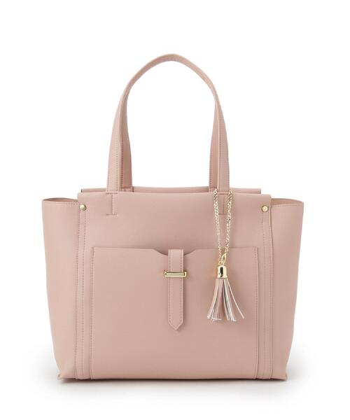 Reflect（リフレクト）の「【たっぷり収納！／通勤におすすめ】’26春夏毎日バッグ（トートバッグ・レディース・ナチュラル/ブラック/ピンク・00）」の10枚目の写真