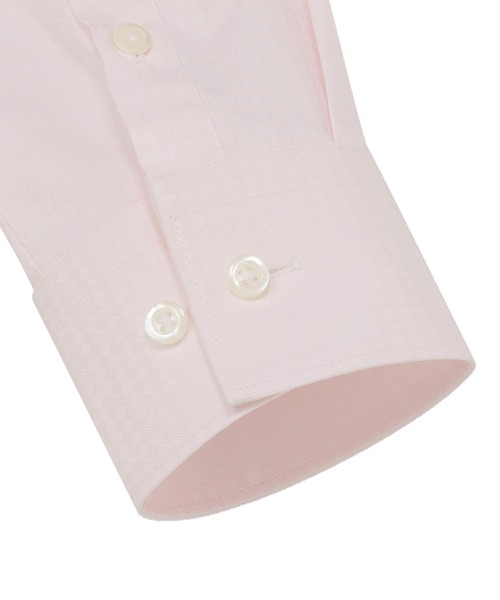 TOKYO SHIRTS(トウキョウシャツ)の「【透け防止】 形態安定ノンアイロン レギュラー 長袖ビジネスワイシャツ(ビジネスシャツ・レディース・ピンク・S/M/L/LL/XL)」の4枚目の写真
