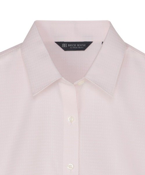 TOKYO SHIRTS(トウキョウシャツ)の「【透け防止】 形態安定ノンアイロン レギュラー 長袖ビジネスワイシャツ(ビジネスシャツ・レディース・ピンク・S/M/L/LL/XL)」の3枚目の写真