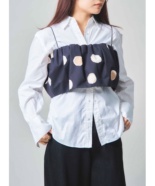 COEL（コエル）の「ドットビスチェ（その他トップス・レディース・ブラック/カーキ・FREE）」の2枚目の写真