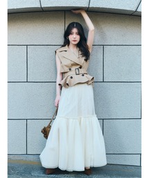 SNIDEL | トレンチチュールセットドレス(ワンピース)