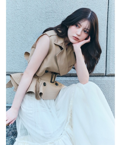 トレンチチュールセットドレス（ワンピース）｜SNIDEL（スナイデル）