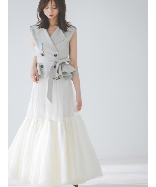 トレンチチュールセットドレス（ワンピース）｜SNIDEL（スナイデル）