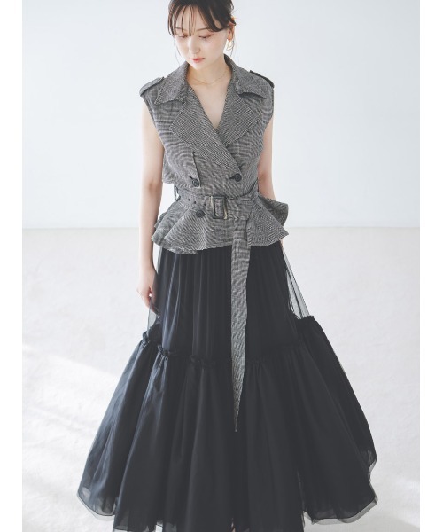 トレンチチュールセットドレス（ワンピース）｜SNIDEL（スナイデル）